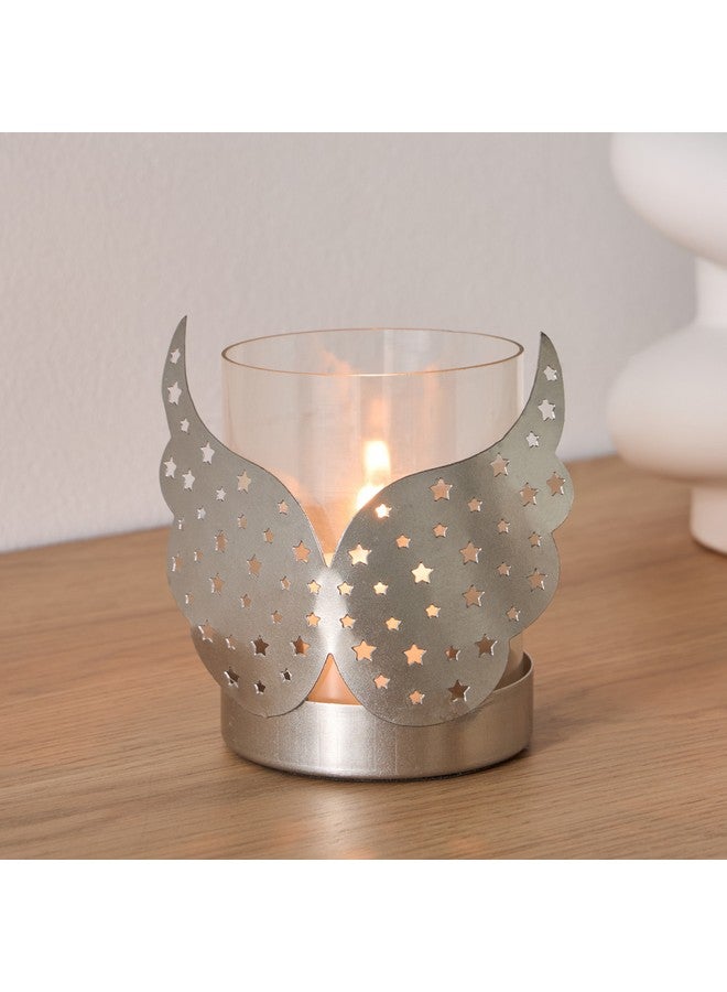 Home Box Calot Metal Angel Votive with Glass 14 x 8 x 11 cm - Image 1
