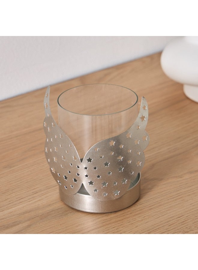 Home Box Calot Metal Angel Votive with Glass 14 x 8 x 11 cm - Image 2