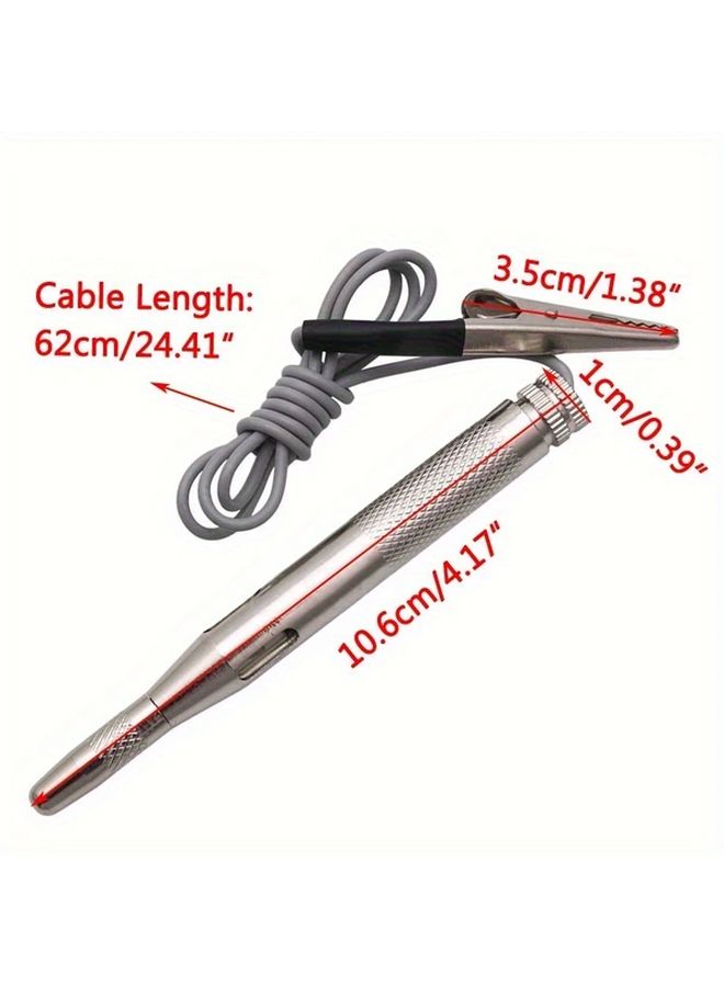 Yellow Voltage Test Pen 6V 24V DC Automotive Circuit Tester Probe Lamp For Car Motorcycle - Image 2