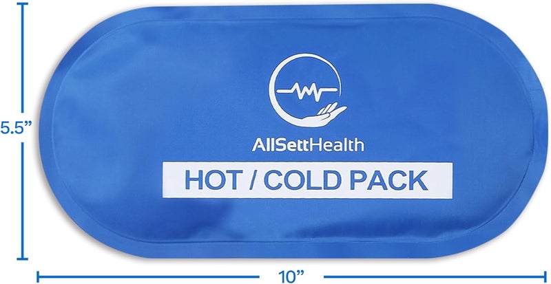 AllSett Health أكياس جيل ثلج قابلة لإعادة الاستخدام للحرارة والبرودة للإصابات 105 × 5 بوصة 4 عبوات - Image 5