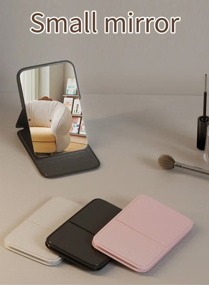 Pocket Mirror, Portable Folding Compact Makeup Mirror for Quick Touch-ups on the Go (Pink) - Image 3