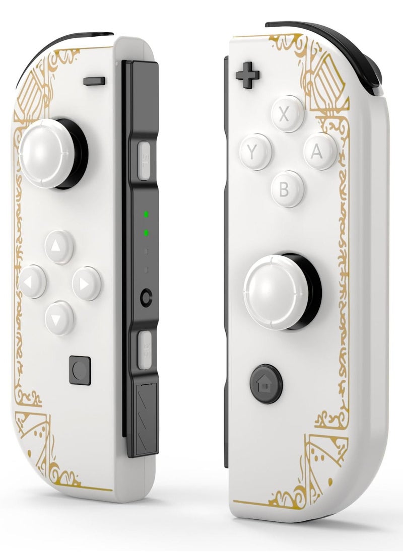 KASTWAVE - Joy Cons Wireless Controller for Nintendo Switch, L/R Controllers Replacement Compatible with Nintendo Switch/Lite/OLED, Joystick with Wake-up/Screenshot/Dual Vibration (White) - Image 1