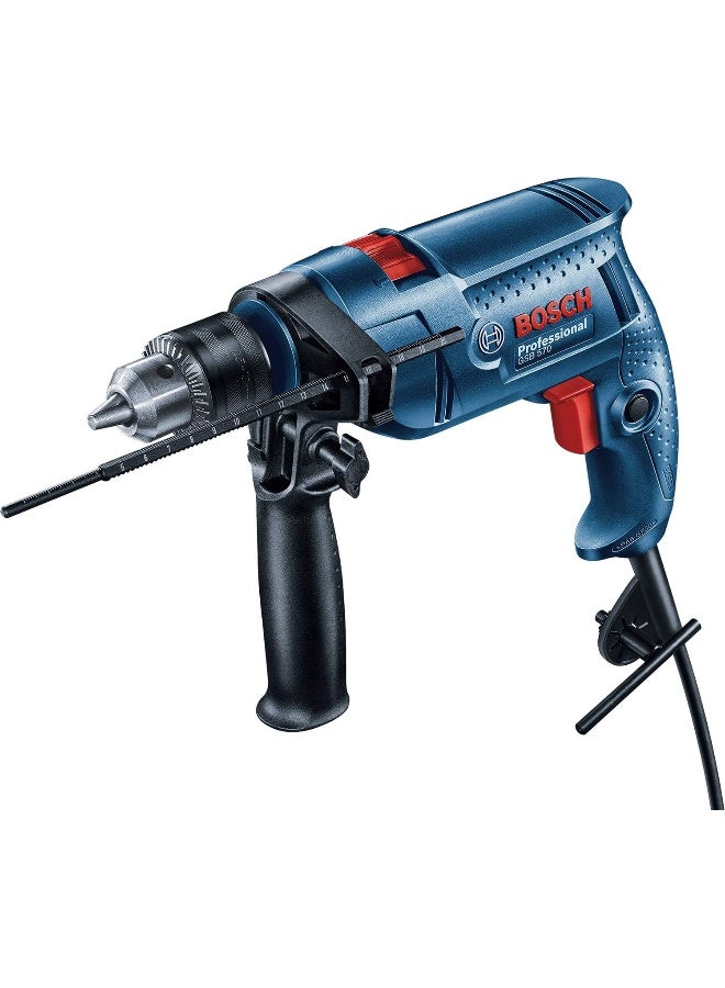 BOSCH - GSB 570 Impact drill, rated input power 570 W, powerful and reliable power tool, enhanced durability - Image 1