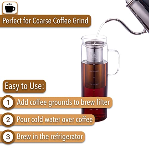 Brew To A Tea BTaT- Cold Brew Coffee Maker, 1.5 Quart,48 oz Iced Coffee Maker, Iced Tea Maker, Airtight Cold Brew Pitcher, Coffee Accessories, Cold Brew System, Cold Tea Brewing, Coffee Gift - Image 4
