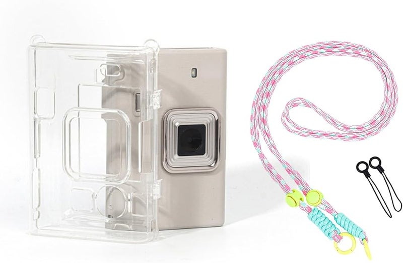 Instax Mini Liplay Plus Camera Case Bundle With Transparent Cover And Braided Lanyard - Image 2