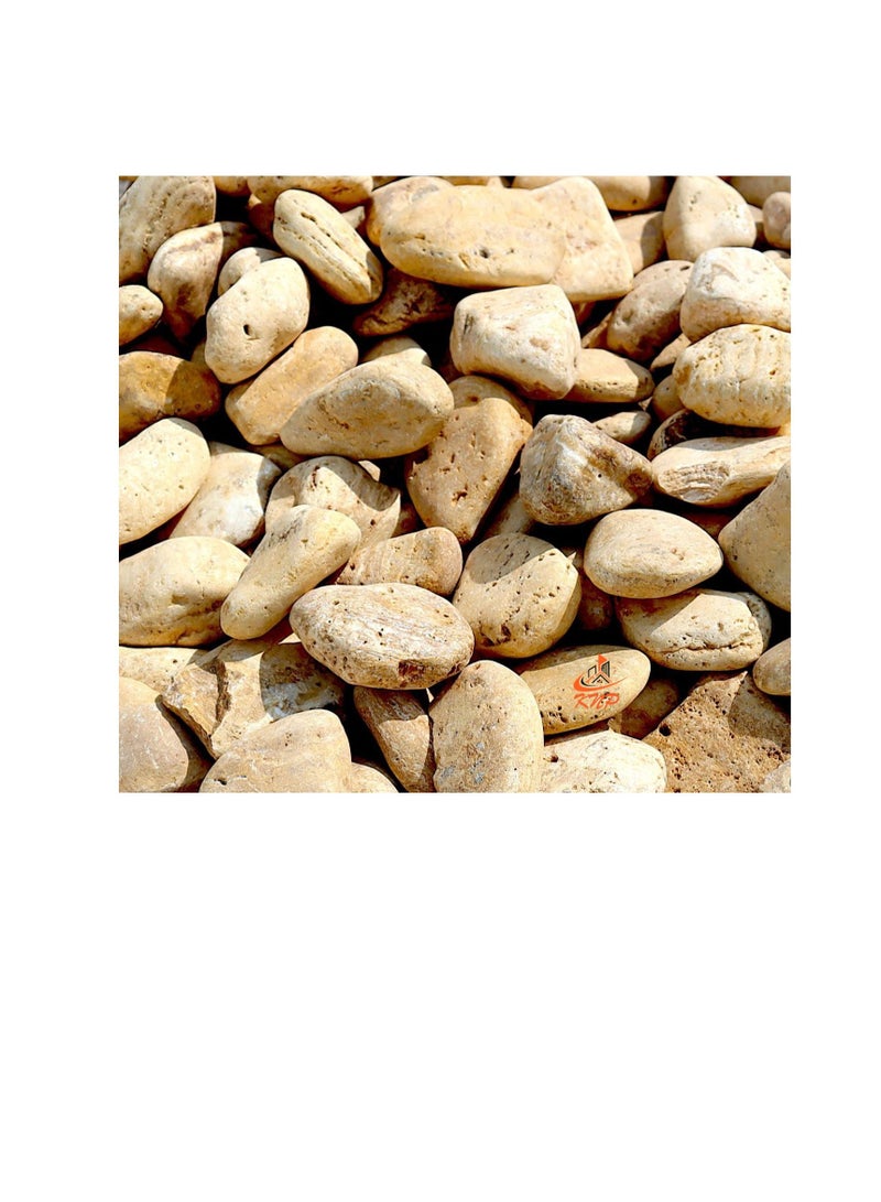 KNP Yellow Forest River Stone Natural Garden Material 3-5 cm 5 kg - Image 1