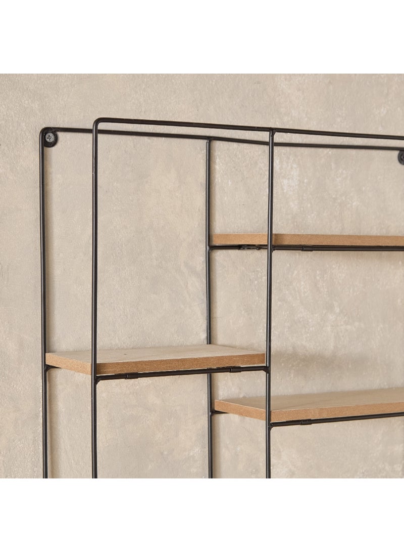 Home Box Sera Foldable Metal and MDF Board Wall Shelf 40 x 40 x 10 cm  - Image 4