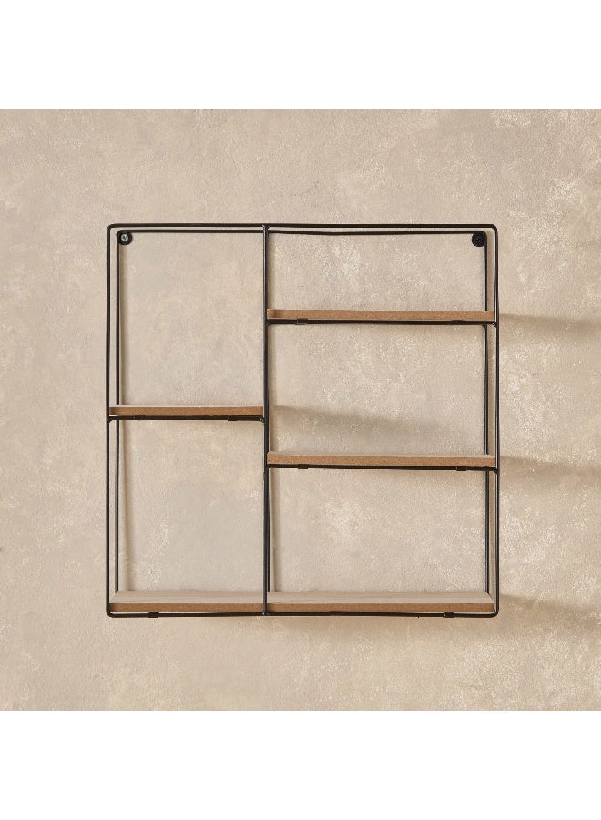 Home Box Sera Foldable Metal and MDF Board Wall Shelf 40 x 40 x 10 cm - Image 2