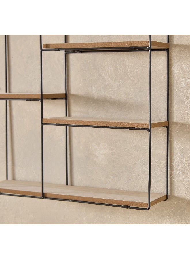 Home Box Sera Foldable Metal and MDF Board Wall Shelf 40 x 40 x 10 cm - Image 3