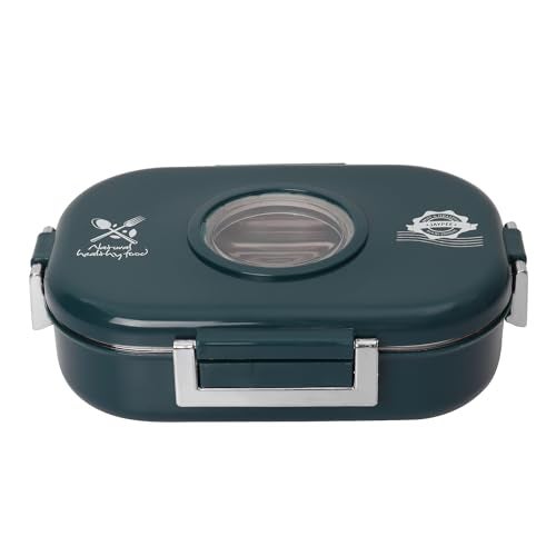 JAYPEE Submarine Lunch Box Inner Stainless Steel Insulated Lunch Box for School Kids & Office with Spoon Airtight Leak-Proof,Tiffin Box for Kids, 650 ml, Green - Image 1