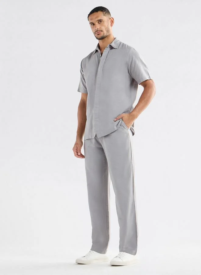 Splash FAV Solid Straight Cut Pants with Pockets