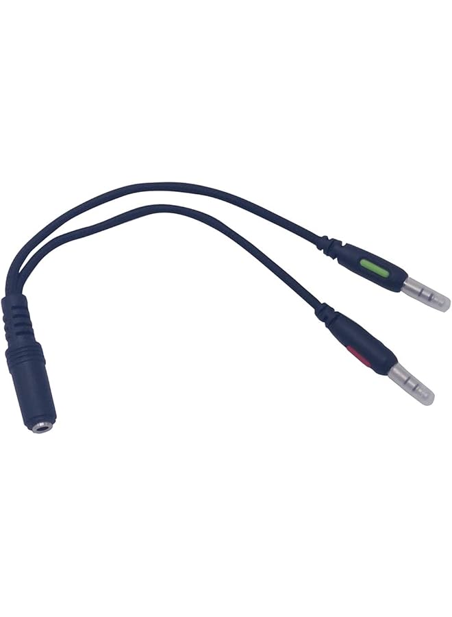 SCIENISH 3.5Mm Jack Cable Gaming Headset Adapter Y Splitter Audio 2 Female To 1 Male With Separate Microphone And Headphone Connector Compatible For Pc Ps4 Gaming Headset Blue - Image 3