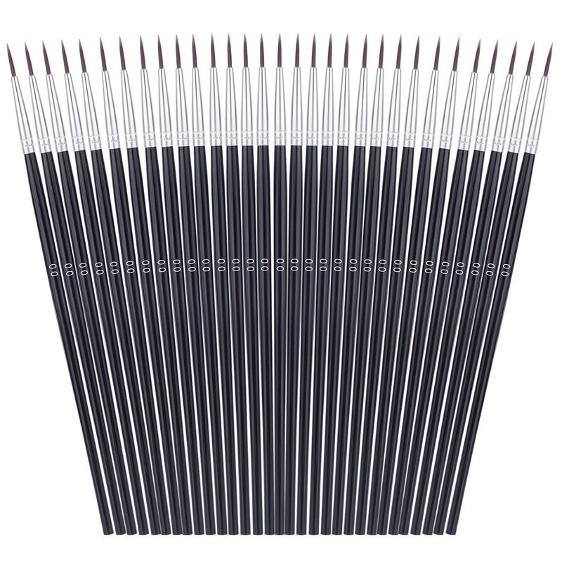 anezus Miniature Detail Paint Brushes, Anezus 30 Pcs Paintbrushes Small Watercolor Artists Paint Brushes for Acrylics Oil Model Craft Nail Detail Painting, Size 00 - Image 1