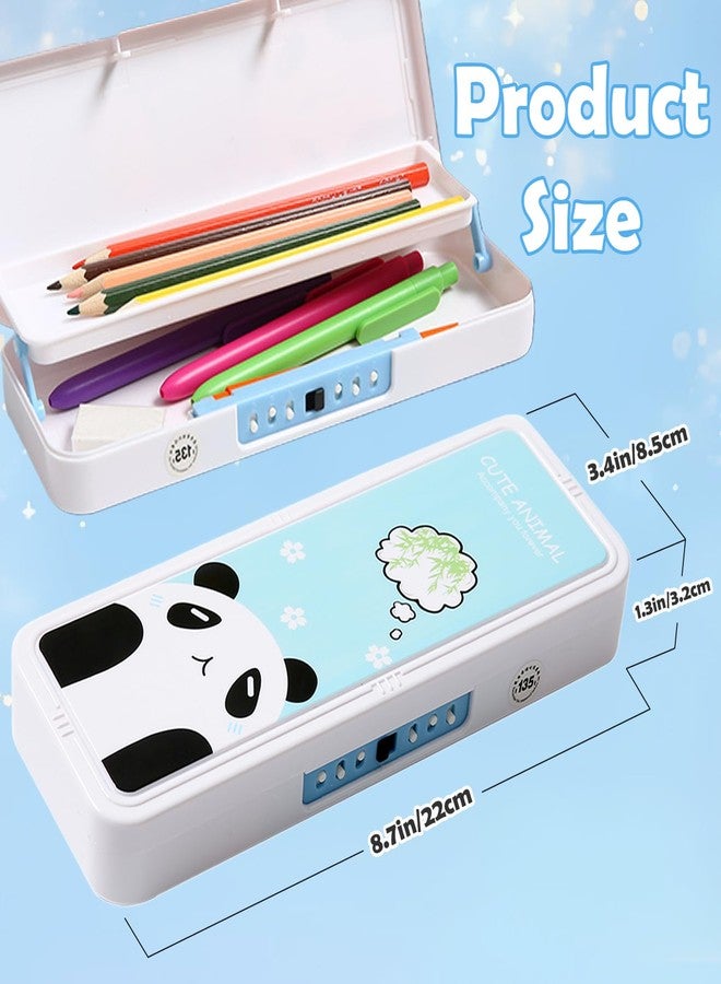 Ristpal Pencil Box, Hard Pencil Case with Lock, Stackable Storage Case for Gel Pen Pencils Case, Large Capacity School Supply Storage Organizer - Image 2