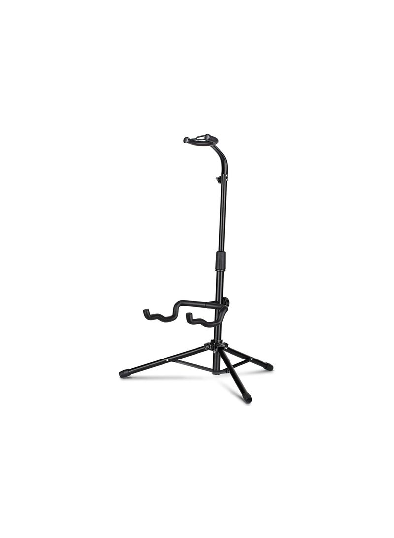 Megarya Adjustable Guitar Stand; Holds Single Electric or Acoustic Guitar (Two-Pack, Black) - Image 2