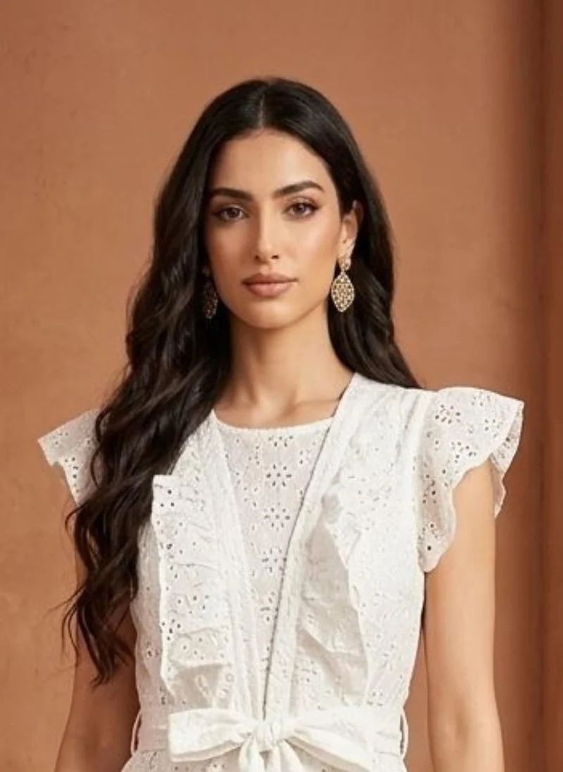 Alaya White Women   Cotton Overcoat -AL3864 for Women | Best Price UAE