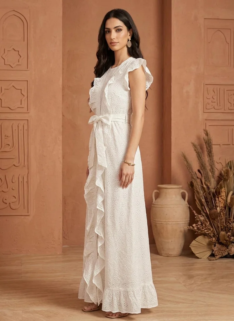 Alaya White Women   Cotton Overcoat -AL3864 for Women | Best Price UAE