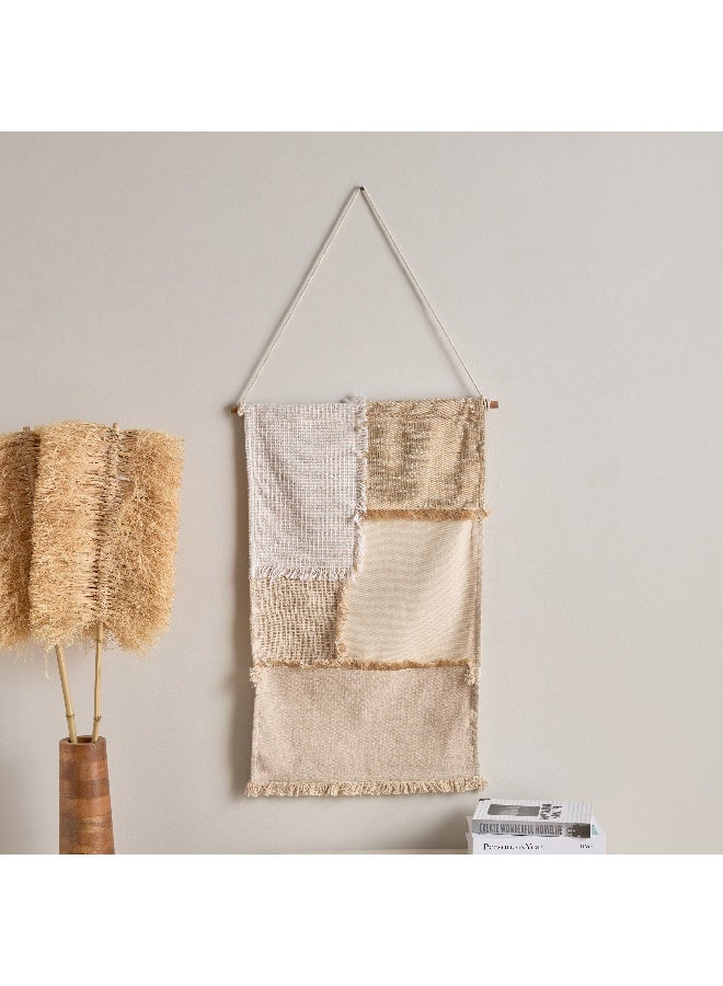 Home Box Noir Cotton Patchwork Wall Hanging 50 x 80 cm - Image 1