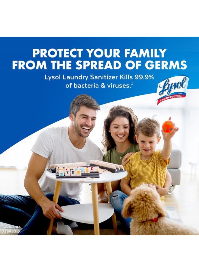 Lysol Laundry Sanitizer Additive, Free & Clear, Free from Fragrance and Dyes, 0% Bleach Laundry Sanitizer, Bacteria-causing Laundry Odor Eliminator, Unscented, 90 Fl Oz (Pack of 1) - Package May Vary  - Image 3