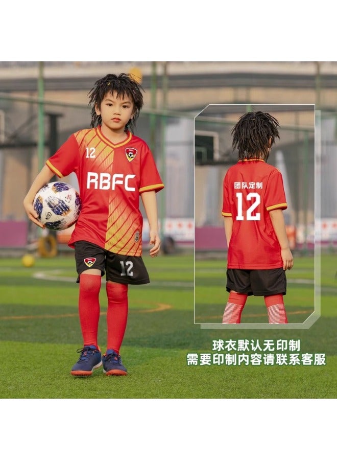 Children's Football Suit Boys Autumn Winter Kindergarten Primary School Competition Training Quick Dry Jersey