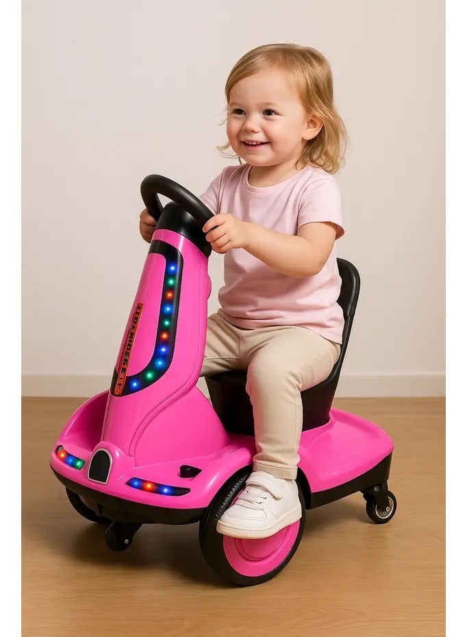 ريكسا سكوتر كهربائي للأطفال بأربع عجلات - محركان، أضواء LED وموسيقى - Image 1
