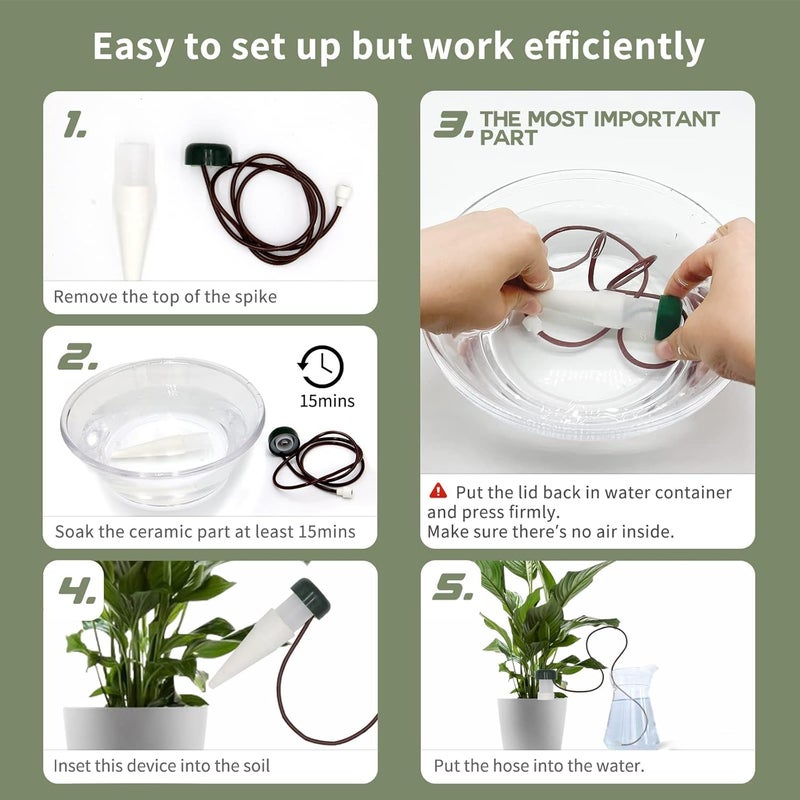 Luckam 8 pcs/Lot Indoor Auto Drip Irrigation Watering System Automatic Plant Waterers For Houseplant Seen Novelty Households - Image 5