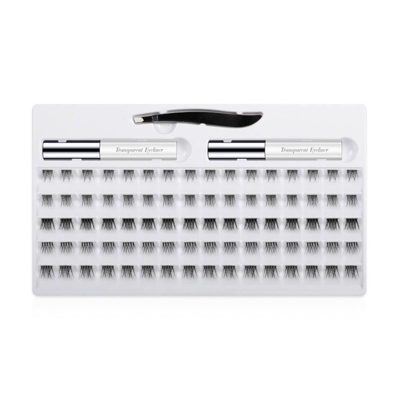 Fake Eyelashes Kit with Eye Lash Glue Tweezers False Eyelashes Eye Makeup Natural Long Thick Lashes for Eyelashes Extension - Image 1