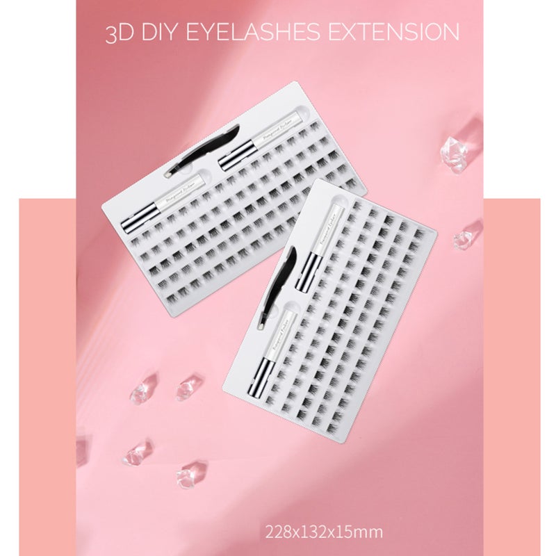 Fake Eyelashes Kit with Eye Lash Glue Tweezers False Eyelashes Eye Makeup Natural Long Thick Lashes for Eyelashes Extension - Image 3