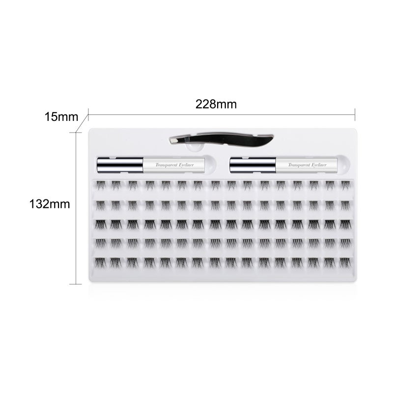 Fake Eyelashes Kit with Eye Lash Glue Tweezers False Eyelashes Eye Makeup Natural Long Thick Lashes for Eyelashes Extension - Image 5