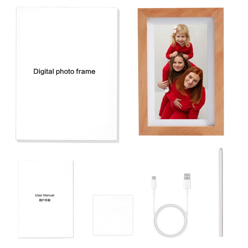 Cross-border 7-inch Beech Solid Wood Digital Photo Frame Picture Video Player Souvenir Gift Smart WiFi Electronic Photo Frame - Image 5