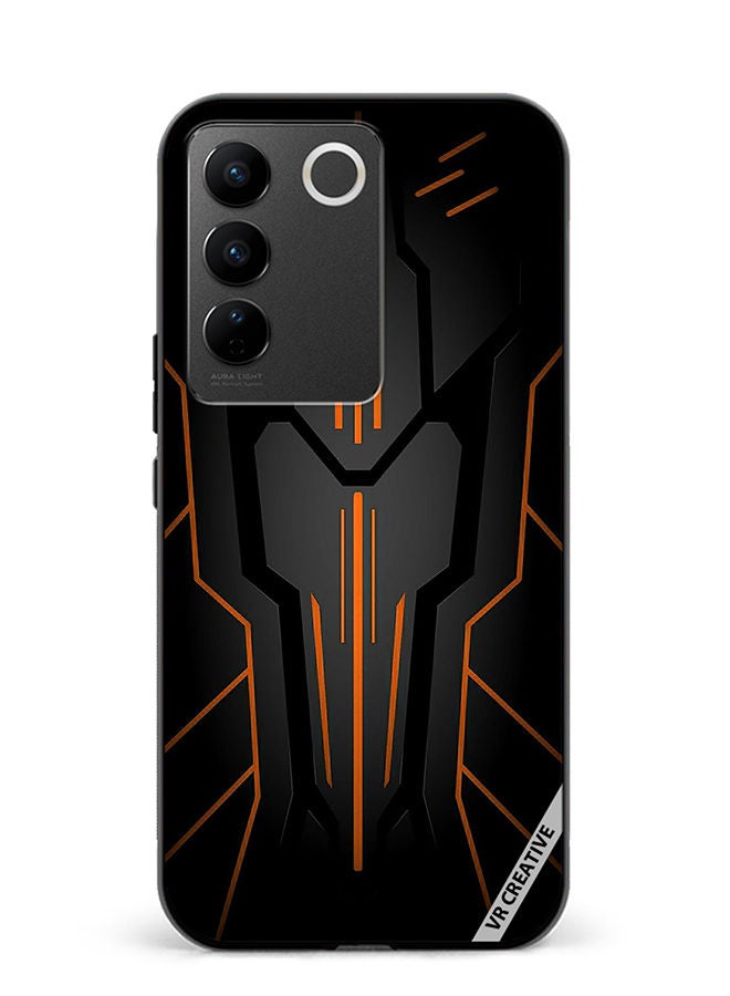 VR CREATIVE Protective Case Cover For Vivo V27e Black Sark Design Multicolour - Image 1
