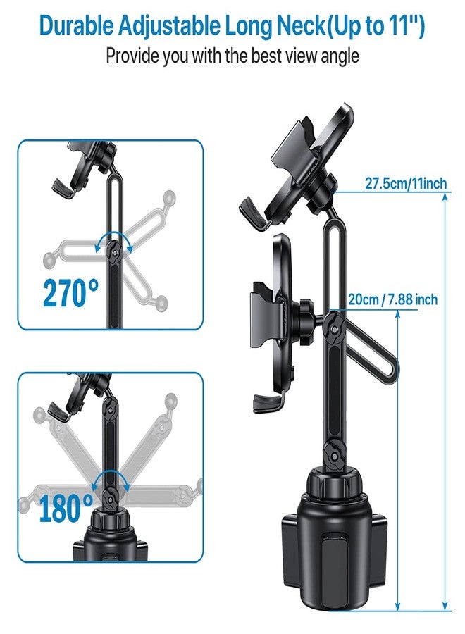 Miracase Universal Cup Phone Holder for Car, [Upgraded Version] Adjustable Long Neck Car Cup Holder Phone Mount Cradle Friendly Compatible with iPhone Samsung Google and All Smartphones, King Blue - Image 5