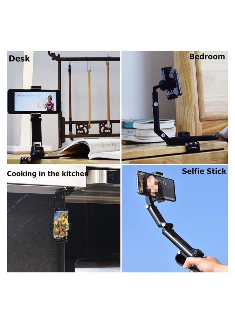 Car Phone Holder Mount Multifunctional Cell Phone Stand HIYITKS Universal Adjustable Arm Cradles Car Holder Mount Phone Car Clip Mount for Sun Visor Rearview Mirror Steering Wheel - Image 5