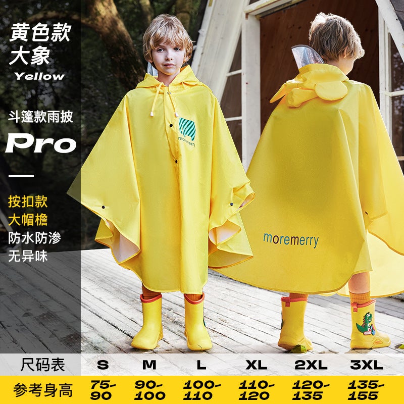 Mumeng Children'S Raincoat Korean Version With School Bag For Male And Female Students Cycling Poncho Hiking Waterproof Cloak Raincoat - Image 1