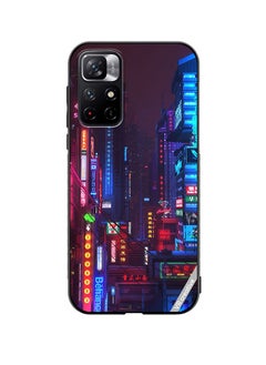 Protective Case Cover For Xiaomi Redmi Note 11T 5G Street Nights Design Multicolour