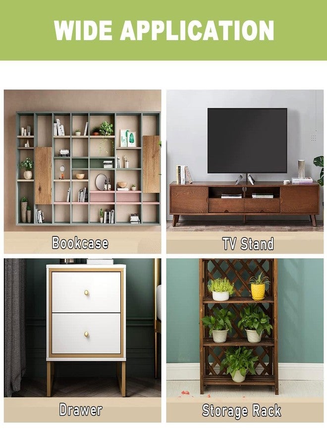 EVERMALL Ever Mall™ Metal D-Shape Anti-Tip Furniture Safety Straps, Cabinet Dresser Bookshelf Anchoring Kit, Baby Proofing Security Locks with Metal Construction - Image 2