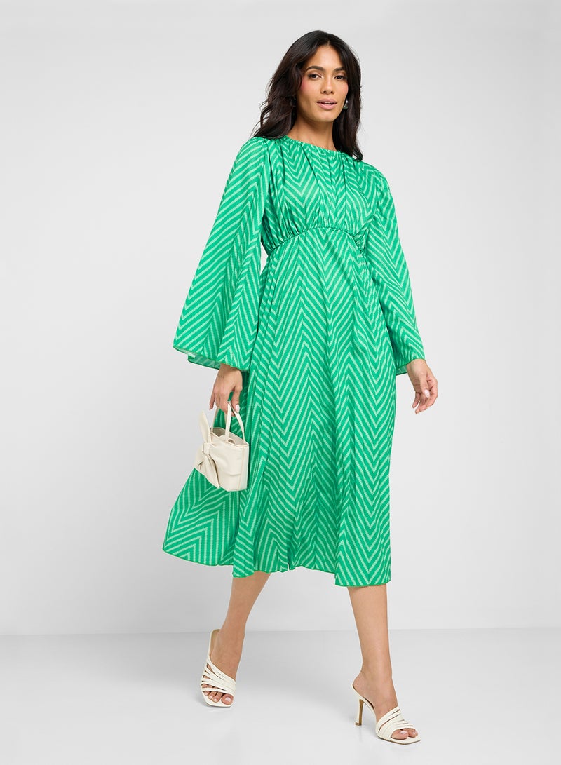 ايلا فستان ميدي شيفرون - Image 1