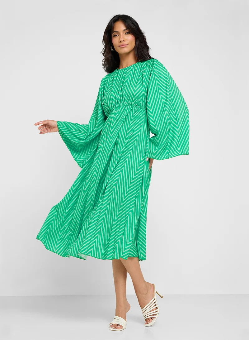 ELLA Chevron Midi Dress