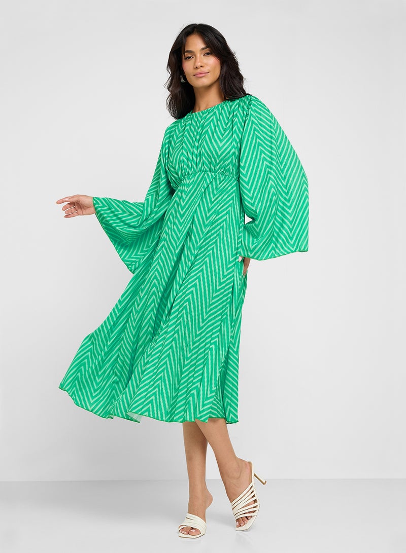 ايلا فستان ميدي شيفرون - Image 4