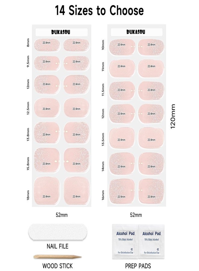 DUKASOU شرائط أظافر جل ديوكاسو شبه المعالجة، باليه أطراف الأصابع | 28 قطعة شرائط أظافر جل تعمل مع أي مصباح UV، ملصقات أظافر بجودة صالون، سهلة التطبيق لأظافر DIY في المنزل - Image 5