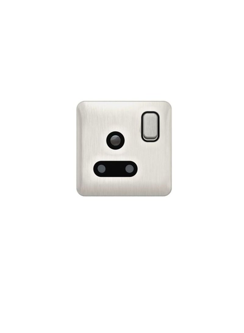 Schneider Electric GGBL3090BSSS Lisse Round Pin Switched Socket 1 Gang 15A Stainless Steel with Black Interior - Image 3