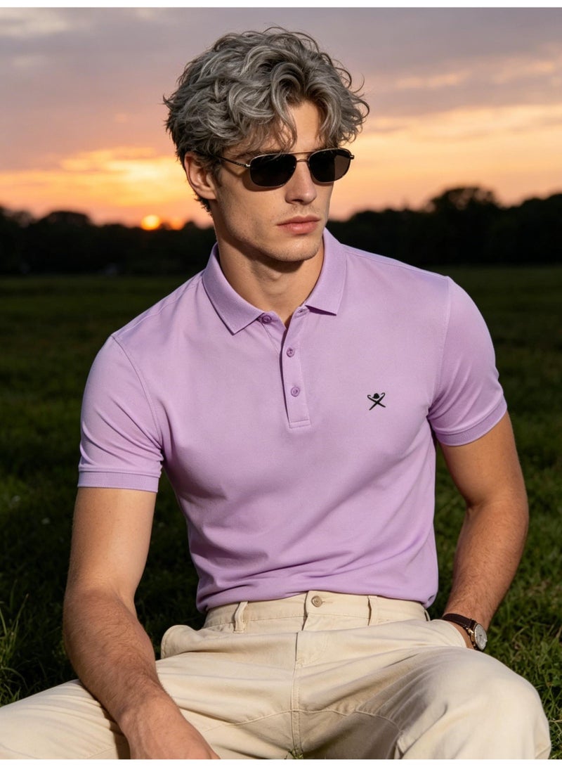 هاكيت لندن Hackett London logo printed Polo shirt men and women with the same business casual solid color short sleeve shirt. - Image 1