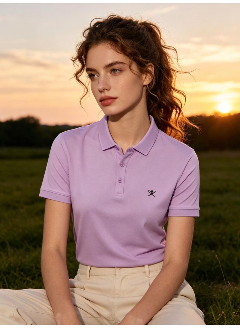هاكيت لندن Hackett London logo printed Polo shirt men and women with the same business casual solid color short sleeve shirt. - Image 2