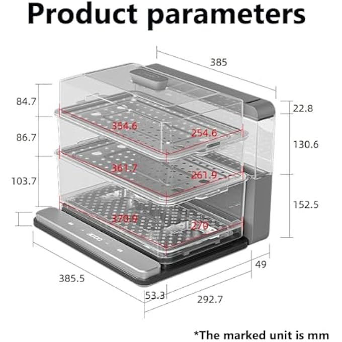 جهاز طهي بالبخار للطعام، جهاز طهي بالبخار للخضراوات كهربائي بقوة 1400 واط، جهاز طهي بالبخار كهربائي بثلاث طبقات، صندوق طهي بالبخار متعدد الوظائف، موعد ذكي لمدة 24 ساعة، سعة 20 لترًا، للاستخدام مع مجموعة متنوعة من الأطعمة - Image 4