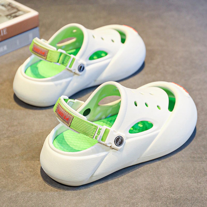 Summer Couple Garden Shoes Eva Hole Shoes Men'S Outwear Women'S Sandals And Slippers Casual Baotou Men'S Beach Shoes Trendy - Image 1