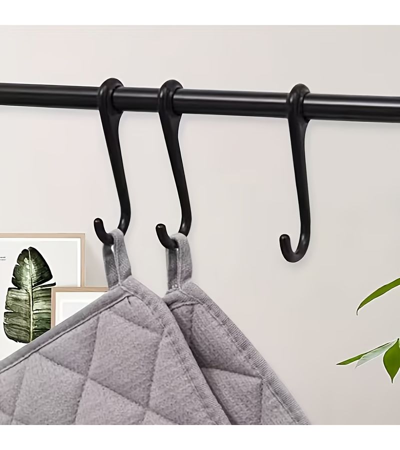 8 Pcs Heavy Duty Wall Hooks For Curtain Rods Window Treatments Easy Installation Multipurpose Utility Hooks - Image 5
