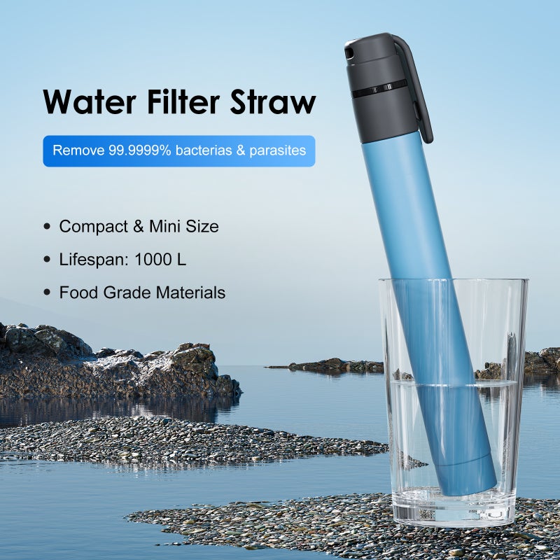 Outdoor Mini Water Filter Straw Emergency Portable System for Camping Hiking Travel - Image 2