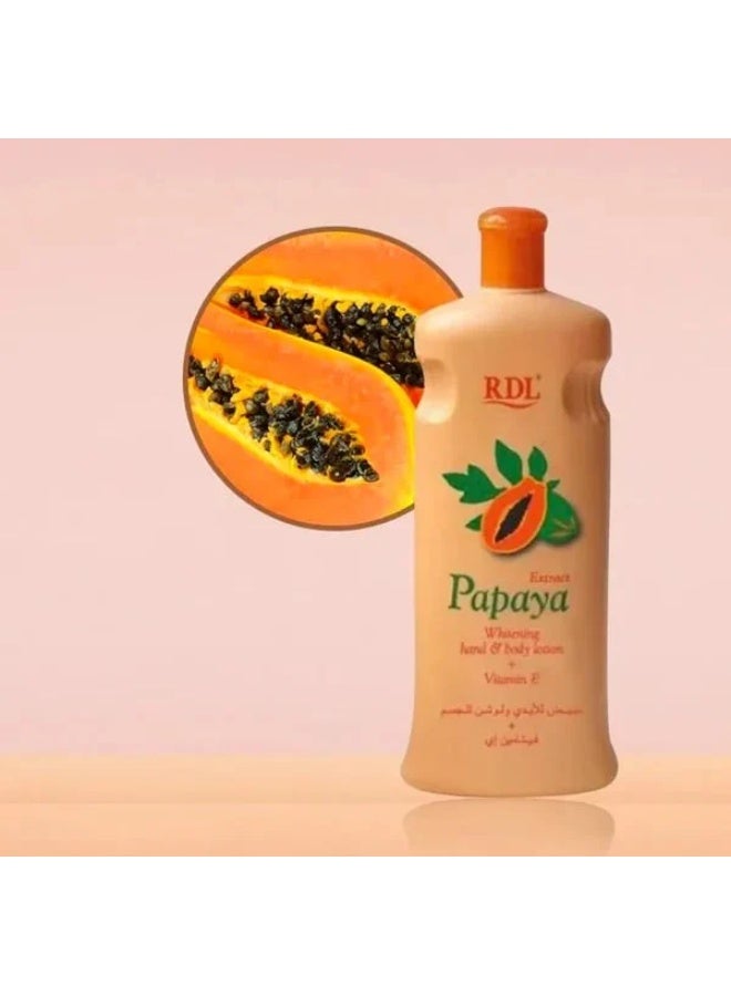 RDL 3 Pieces of Papaya Extract Whitening Hand And Body Lotion 200 ml - Image 2