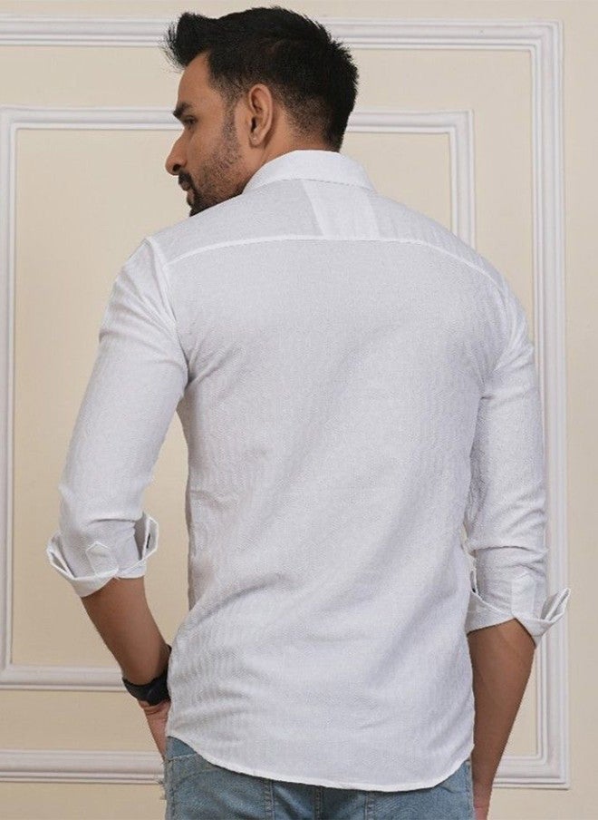 BADLAND Men Classic Striped Casual Shirt - Image 4