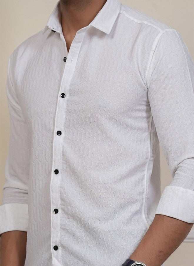 BADLAND Men Classic Striped Casual Shirt - Image 2